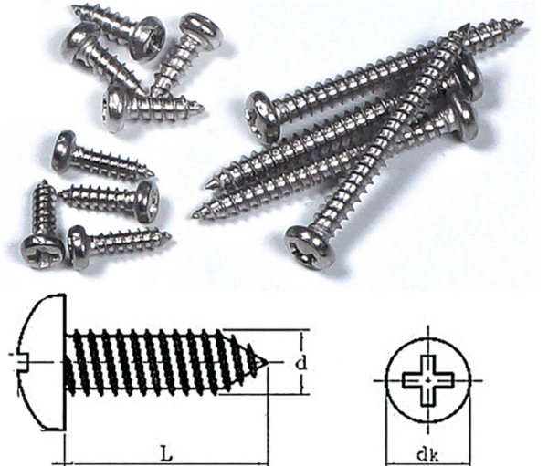 50991028 Schneidschrauben 1,7x10mm Linsenkopf/Kreuz 30St.